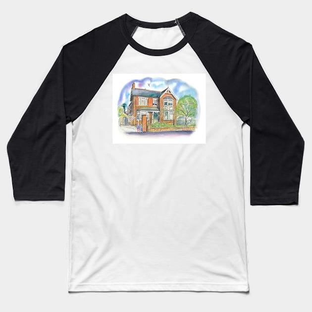 House Portrait Baseball T-Shirt by IanMitchellart